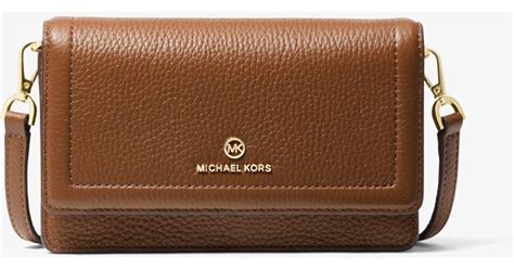 michael michael kors pebbled leather convertible crossbody bag